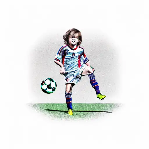 Child In A Football Pitch