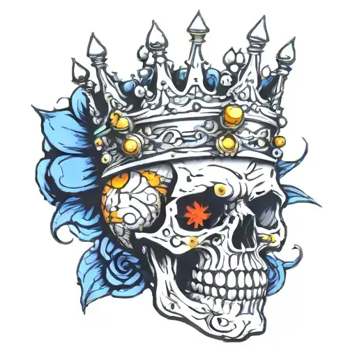 Skull Wearing A Crown