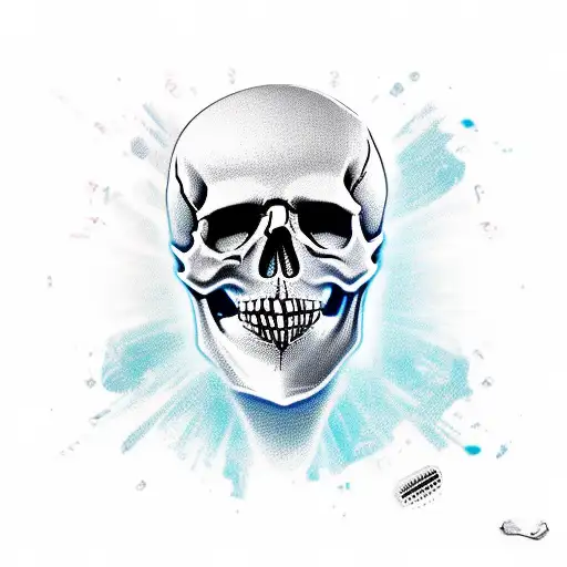 Skull With One Eye In The Mouth