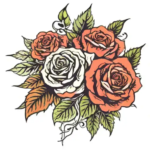 Rose With Plant Around