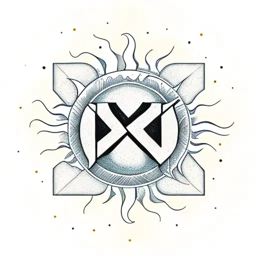 Sun With The Letter K In The Middle