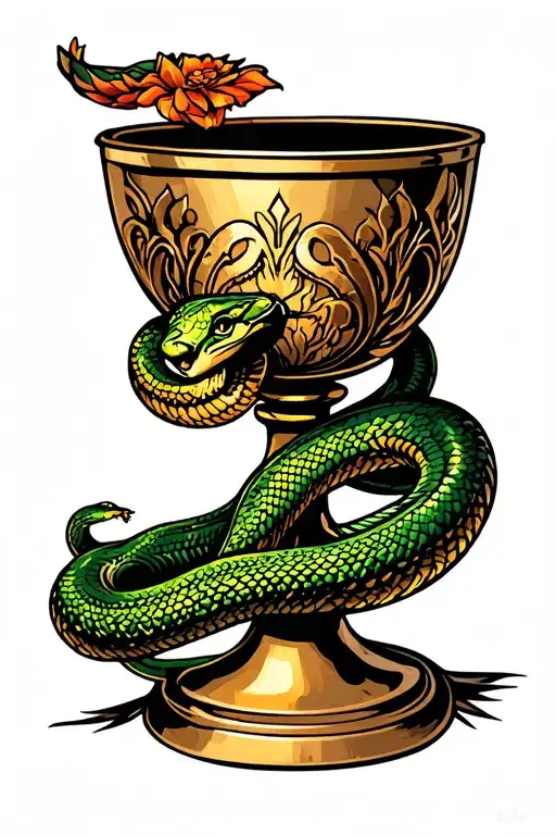 Chalice Of The Goddess Gigaia With A Snake