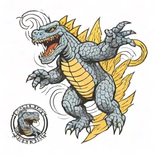 Godzilla Playing Dodgeball