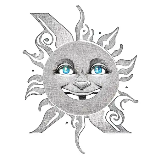 Sun Rays With Letter K And 18