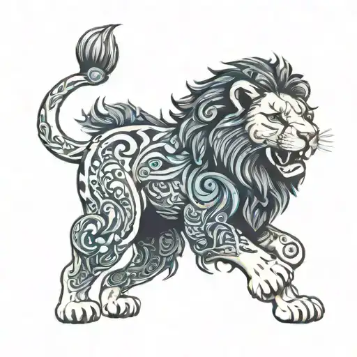 Cute Baby Lion Roaring