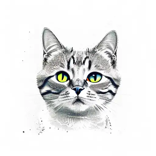 Three Color Cat Sitting