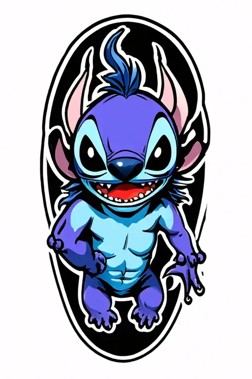 Evil Punk Stitch Inspired