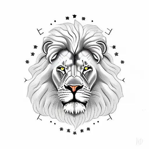 Lion With Cross And Clock