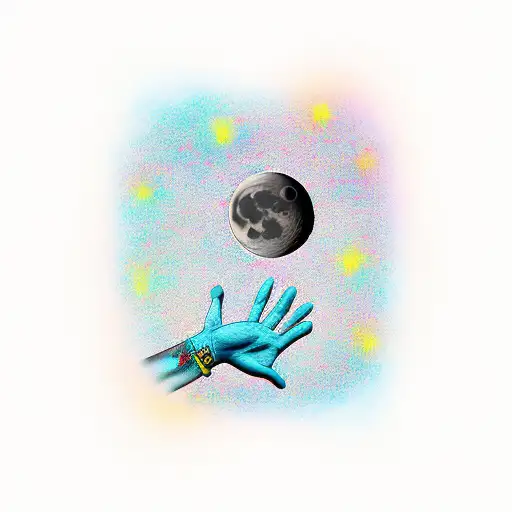 Hand Reaches For The Moon