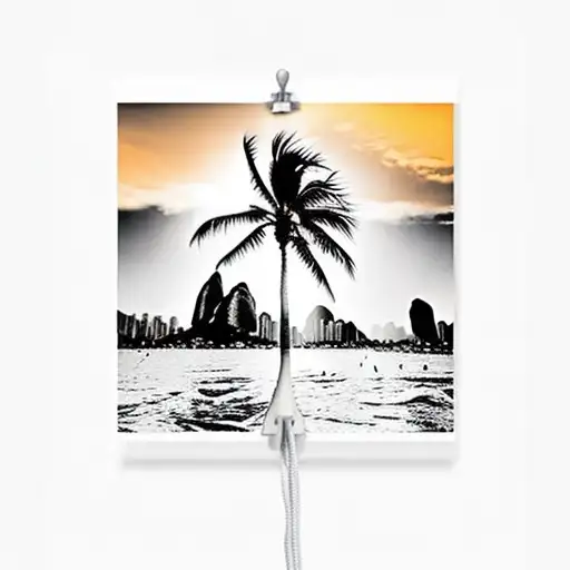 Palm At Ipanema Beach With Sunset Futuristic 2 Irmaos