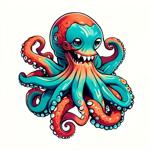 Octopus Holding Kitchen Elements