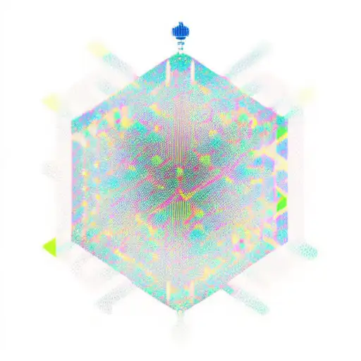 An Abstract Tattoo Of A Computer Chip Intertwined With Dance Silhouettes