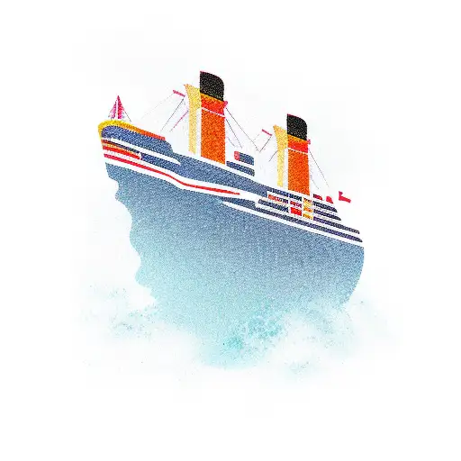 Explorer Looking Up At The Ship On Top Of Waterfall From The Jungle