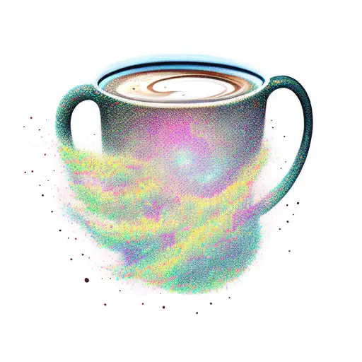 A Cup Of Coffee Transforming Into A Swirling Galaxy