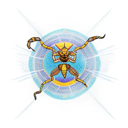 Scorpion Ancient Egypt Cross Pyramids Sun