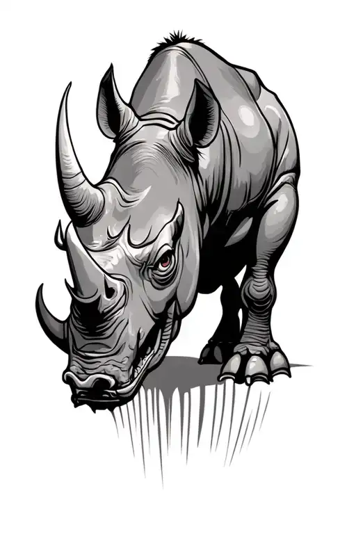 Line Art Rhino