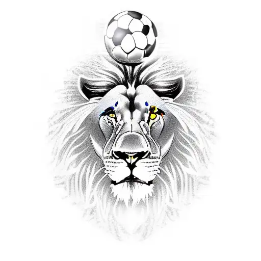 Lion With A Football