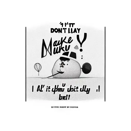 Don't You Dare Say I'm Gonna Make It 'Cause I Don't Believe A Word You Say