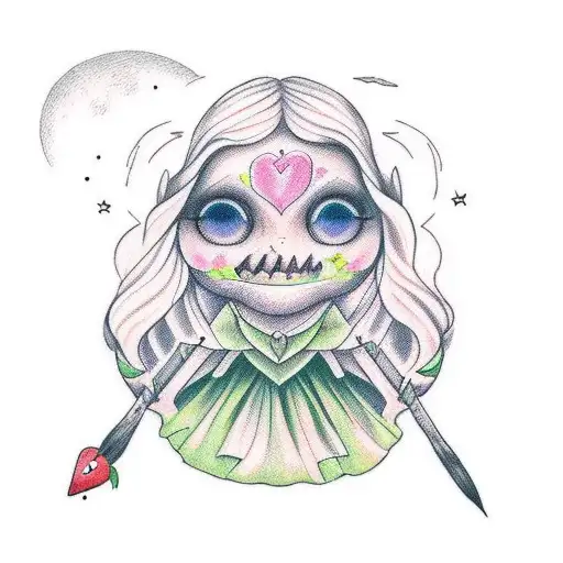 Incorporate Cute Witches And Nature Into A