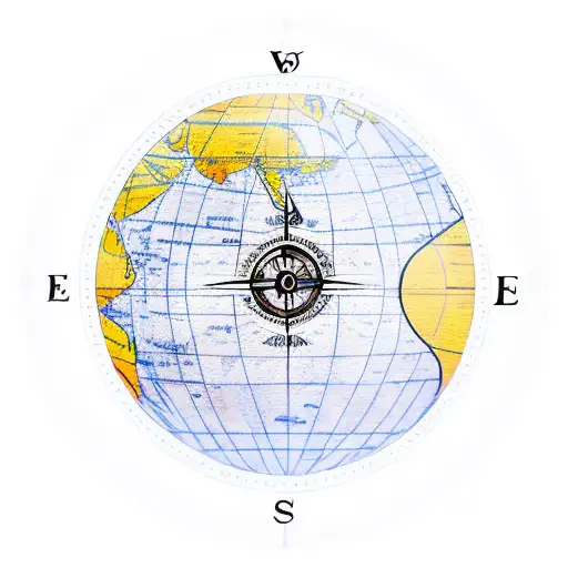 Globe With Compass