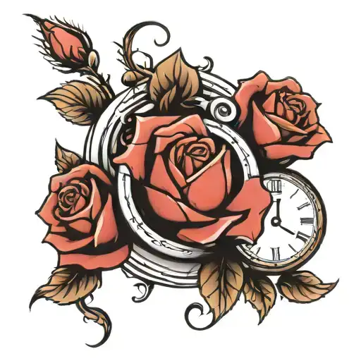 Rose And Clock