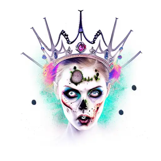 Woman Zombie With Crown