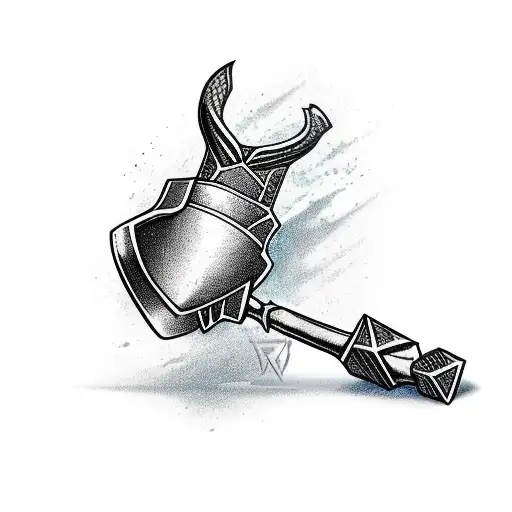 Thor Hammer With Orchid Flower