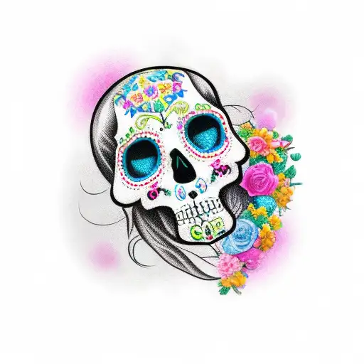 Daughter Birth Tribut Dia De Los Muertos