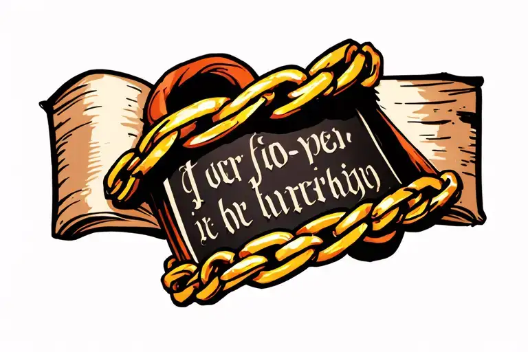 Karupika Chain Wrapped And Bible Scripture On Shoulder