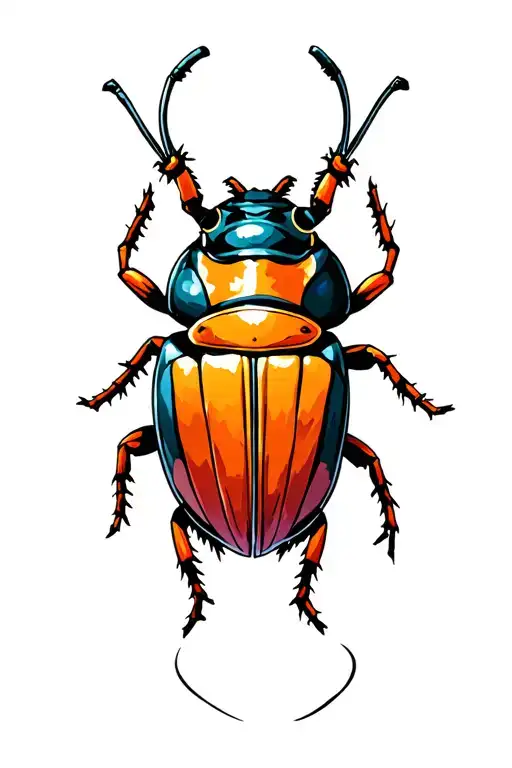 Beetle Wearing Samurai Armor