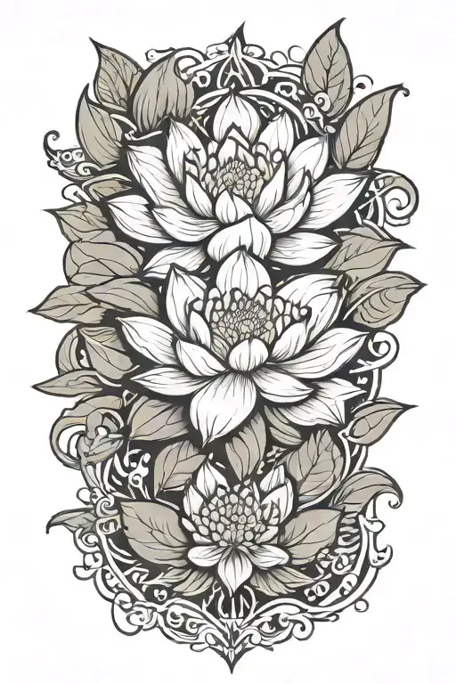 White Lotus Flower Blooming