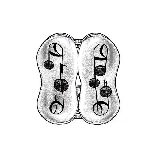 Music Notes Intertwined With Boxing Gloves