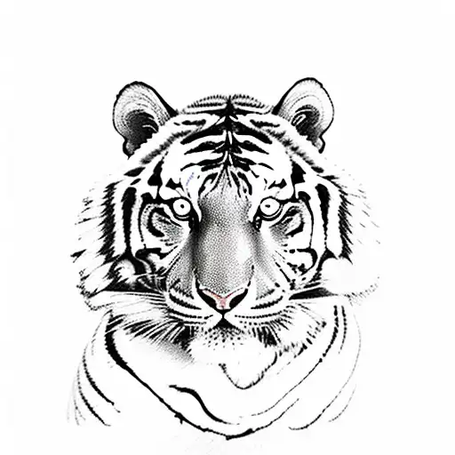 All Body Tiger With The Years 1970 And 1969 On Top