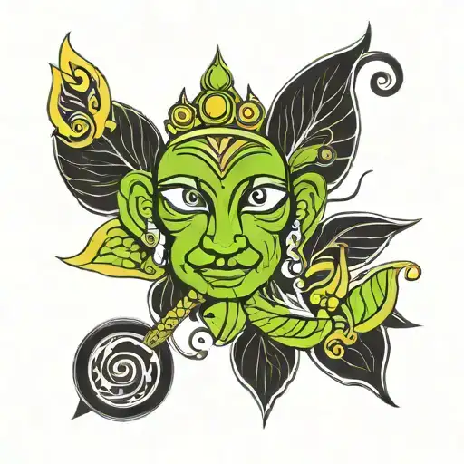 Incorporate Elements Of Hindu Religious Symbols With A Modern Twist