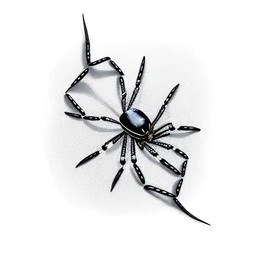 Black Widow Spider On A Pocket Watch