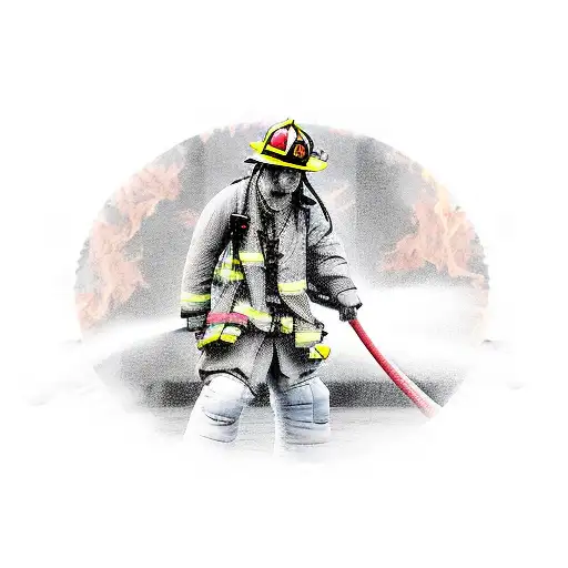 Fire Fighter Fighting Fire