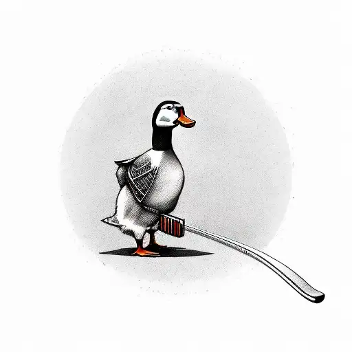 Duck With Cricket Bat