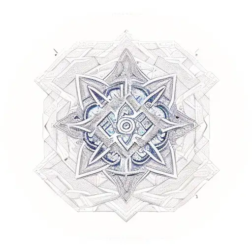 A Powerful Sigma Male Symbol Surrounded By Intricate Geometric Patterns