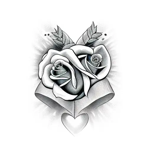 Heart And Rose And Crown