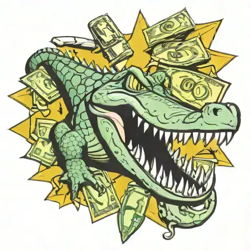 Crocodile And Money