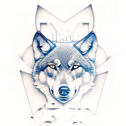 Musical Notes Forming The Shape Of A Wolf