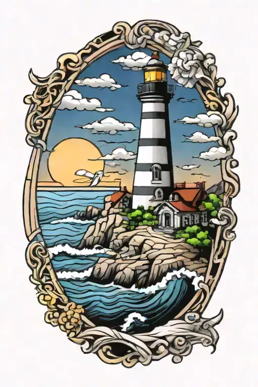 Stain Glass Lighthouse