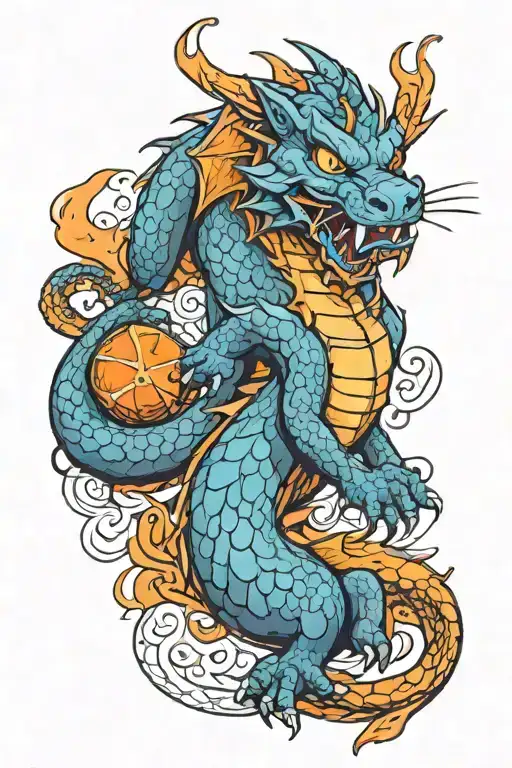 Dragon With Orange Cat