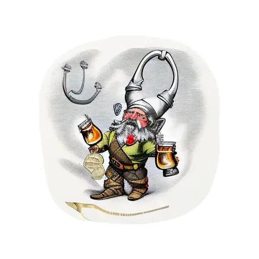 Dwarf From Chouffe Beer Go Down On Military A Parachute