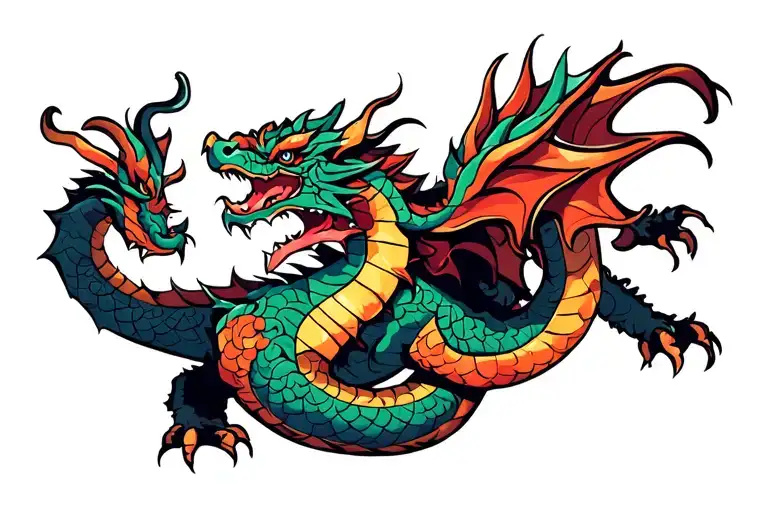 Dragon Wrapped In A Temple