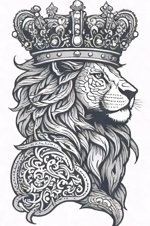 Lion Wearing A Crown