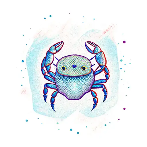 Cute Crab Holding An Electric Guitar