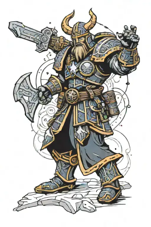 Warhammer 40K Space Vikings With Runic Background