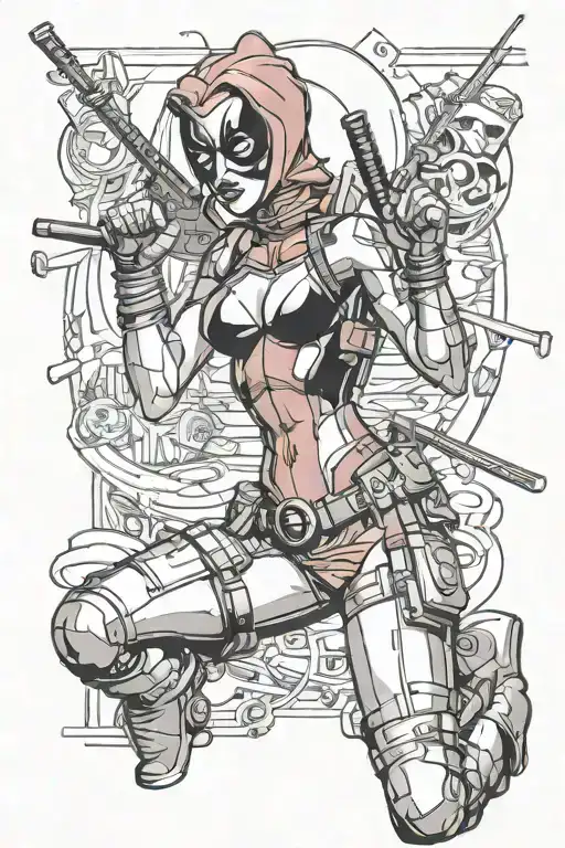 Female Deadpool In Skimpy Bikini