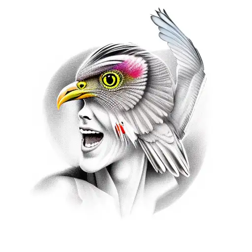 Half Human Half Bird Hybrid